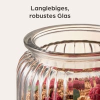 Praknu 6 darabos üveg tárolóedény szett 1000ml légmentes zárással 6
