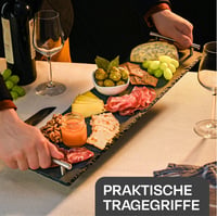 Prírodná paleta z mangového dreva s rukoväťou 50x15 cm, veľký protišmykový servírovací podnos, dlhý XXL 2