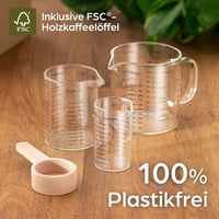 Praknu Üveg Mérőpohár Szett 50ml 125ml 250ml Mikrózható Hőálló 6