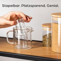 Praknu Üveg Mérőpohár Szett 50ml 125ml 250ml Mikrózható Hőálló 7