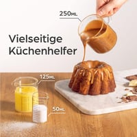 Praknu Üveg Mérőpohár Szett 50ml 125ml 250ml Mikrózható Hőálló 2