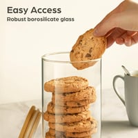 Praknu üveg tárolóedény szett 4 db bambusz fedővel 1200ml légmentes - 4x 1200ml 5