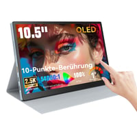 Prechen 10,5" OLED Prijenosni Monitor Osjetljiv na Dodir, 2,5K Rezolucije, Ugrađenim Zvučnicima, USBC/HDMI Povezivanjem za Laptop, Telefon 1