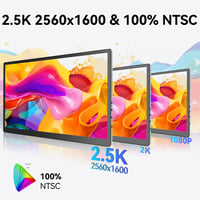 Prechen 10,5" OLED Érintőképernyős Hordozható Monitor 2,5K Felbontással, Beépített Hangszóróval, USBC/HDMI Csatlakozással Laptophoz, Telefon 5