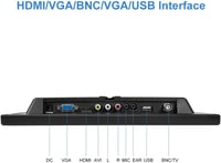 Prechen 11,6" hordozható monitor HD 1366x768 HDMI VGA AV BNC csatlakozóval 5