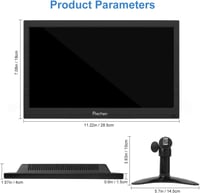 Prechen 11,6" hordozható monitor HD 1366x768 HDMI VGA AV BNC csatlakozóval 4