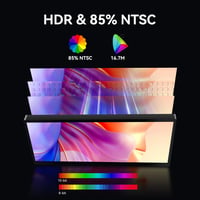 Prechen 12.3" hordozható érintőképernyős monitor 1920x720 IPS, összecsukható állvánnyal és hangszóróval 7