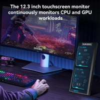 Prechen 12.3" hordozható érintőképernyős monitor 1920x720 IPS, összecsukható állvánnyal és hangszóróval 5