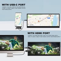 Prechen 12,3" IPS Másodlagos Monitor - Fém Hordozható Kijelző 1920x720 Felbontással, HDMI/USB-C, Beépített Hangszóróval Laptophoz, PC-hez

A 3
