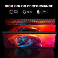 Prechen 12,3" IPS Másodlagos Monitor - Fém Hordozható Kijelző 1920x720 Felbontással, HDMI/USB-C, Beépített Hangszóróval Laptophoz, PC-hez

A 6