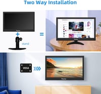 Prechen 13.3" Hordozható Monitor HDMI VGA USB Bemeneti Kijelző Beépített Hangszóróval 5