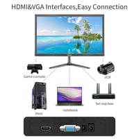 Prechen 19" IPS Monitor rezolucije 1440x900, 60Hz, 5ms, s ugrađenim zvučnicima, HDMI/VGA priključcima, kompatibilan s PS3/PS4/Xbox, podesiv po nagibu 2