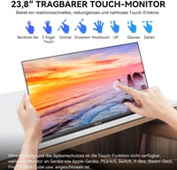 Prechen 23.8" hordozható érintőképernyős monitor USB-C HDMI 1080P 2