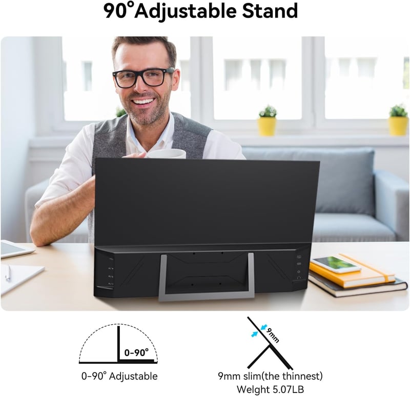 Prechen 23.8" hordozható érintőképernyős monitor USB-C HDMI 1080P