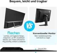 Prechen 23.8" hordozható érintőképernyős monitor USB-C HDMI 1080P 5