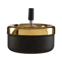 Premier Housewares rotirajuća pepeljara - mat crna/zlatna - veličina M 1