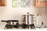 Premier Housewares Lonac za kuhanje na pari sa staklenim poklopcem - nehrđajući čelik - 22 cm - srebrni 7