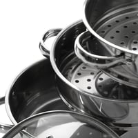 Premier Housewares Lonac za kuhanje na pari sa staklenim poklopcem - nehrđajući čelik - 22 cm - srebrni 3