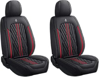 Premium Faux Leather Teljes Autóülés Huzat Dodge Charger 2002-2023 Modellekhez - Csúszásmentes Bőrhatású Ülésvédő Szett 5 Üléshez, Piros Sze 2