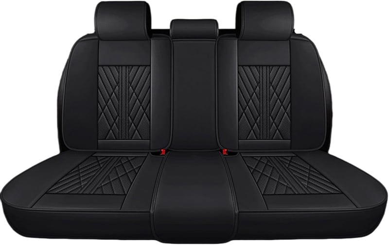 Premium Faux Leather Teljes Autóülés Huzat Dodge Charger 2002-2023 Modellekhez - Csúszásmentes Bőrhatású Ülésvédő Szett 5 Üléshez, Piros Sze