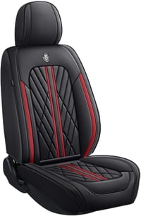 Premium Faux Leather Teljes Autóülés Huzat Dodge Charger 2002-2023 Modellekhez - Csúszásmentes Bőrhatású Ülésvédő Szett 5 Üléshez, Piros Sze 4