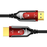 Cablu HDMI 2.1 optic activ PremiumCord 8K, fibră optică, 48 Gbps, 10 m, 8K@60Hz, 4K@240Hz, eARC, HDR, compatibil PS5, Xbox, PC, TV, conectori placați cu aur 3