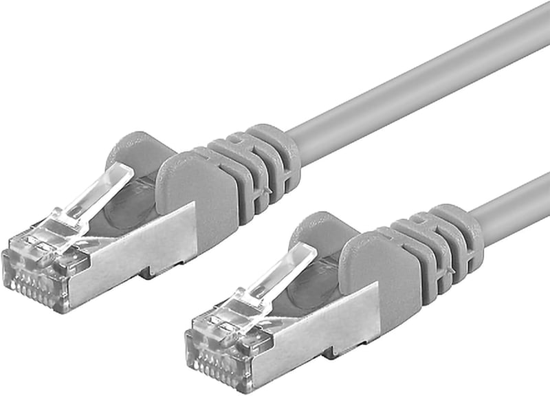 PremiumCord CAT6a S/FTP Ethernet kábel 50m, 10Gbit/s, árnyékolt RJ45 hálózati patch kábel - 50 metres, gray, CAT 6a S/FTP
