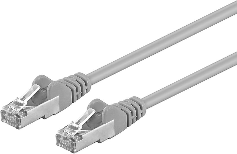PremiumCord CAT6a S/FTP Ethernet kábel 50m, 10Gbit/s, árnyékolt RJ45 hálózati patch kábel - 50 metres, gray, CAT 6a S/FTP