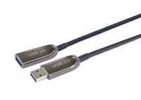 PremiumCord USB 3.2 optički produžni kabel 30m (AOC), optičko vlakno, SuperSpeed 5Gbps, Gen 1 Type A, ženski-muški, crni 7