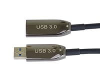 PremiumCord USB 3.2 optički produžni kabel 30m (AOC), optičko vlakno, SuperSpeed 5Gbps, Gen 1 Type A, ženski-muški, crni 5