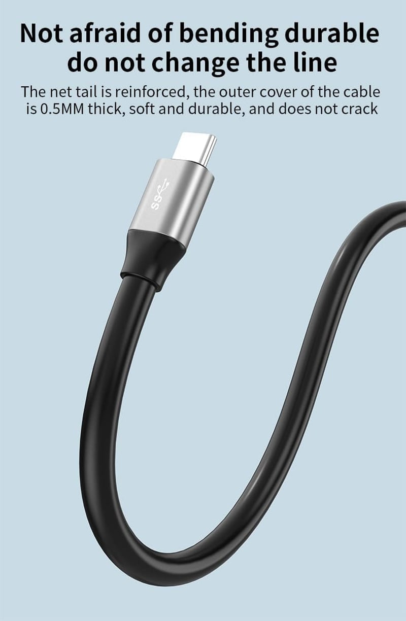 PremiumCord USB-C hosszabbító kábel 10m aktív erősítővel, Type-C 5Gbit/s fekete - 10 m, USB-C