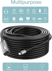 PremiumCord USB-C hosszabbító kábel 10m aktív erősítővel, Type-C 5Gbit/s fekete - 10 m, USB-C 3