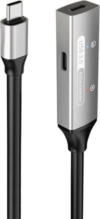 PremiumCord USB-C hosszabbító kábel 10m aktív erősítővel, Type-C 5Gbit/s fekete - 10 m, USB-C 2