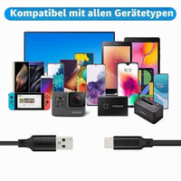 Nabíjací a dátový kábel PremiumCord USB-C, 3 m, čierny, USB-A – USB-C, 60 W, PD 3.0 / QC 4.0, 480 Mbit/s, 3 A 7