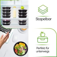 Set de 10 caserole Prep Naturals, potrivite pentru microunde și mașina de spălat vase, cu capac etanș 6