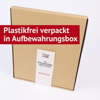 PresentFill hajtogatott üdvözlőkártya borítékkal, DIN A6 / C6, újrahasznosított kraft papír - bézs/krém - 50 db 6