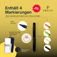Calendar Magnetic din Acril PREVIS A3 (40x30 cm) cu 4 Markere - Planner Lunar Ștersibil, Calendar Magnetic Transparent pentru Frigider - Organizator Familial 6