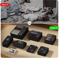 Priksia 7 részes bőrönd szervező szett kompressziós csomagolókockák 7