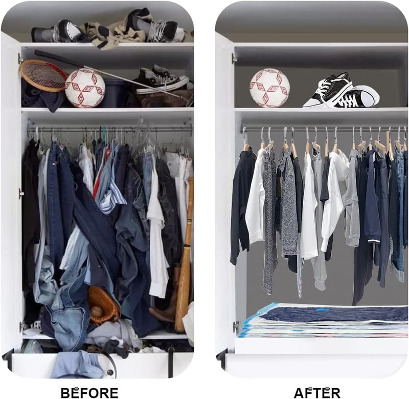 Priksia Vákuum Tárolósátor Szett 6 db - 2 XL + 2 L + 2 M Méret, Légmentes Szelep