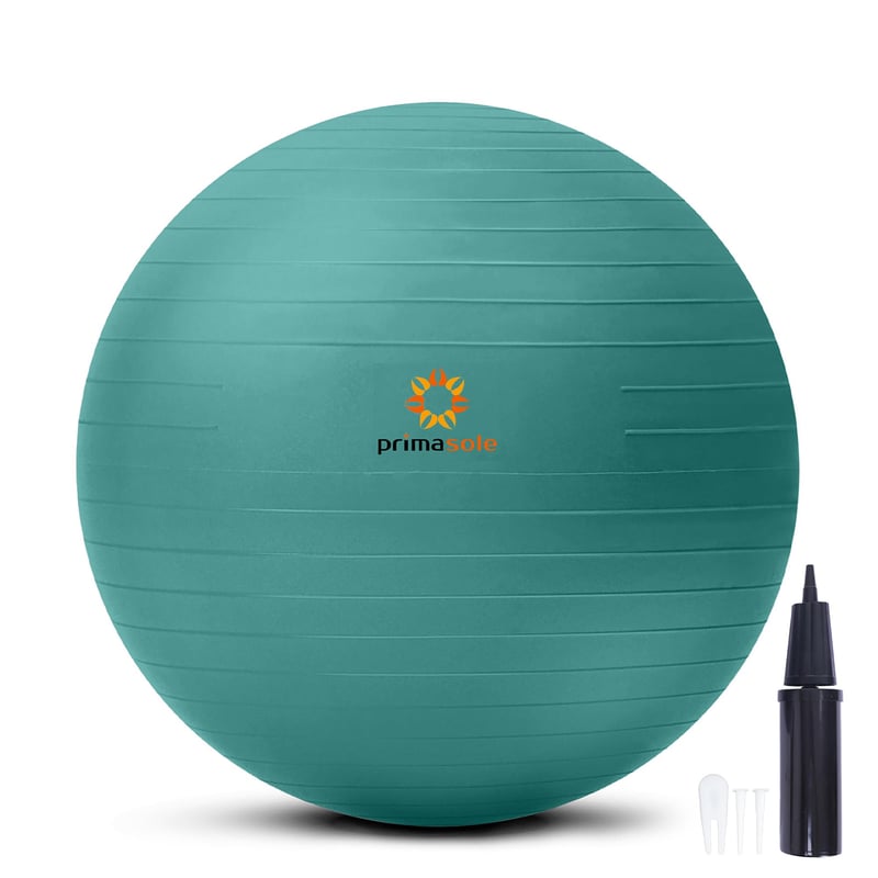 Minge de echilibru pentru Yoga și Gimnastică Primasole cu pompă, Fitness, Pilates, pentru acasă și birou, 65 cm, Negru