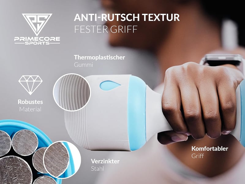 Primecore Sports állítható súlyzó szett 2x1-5kg szürke-kék