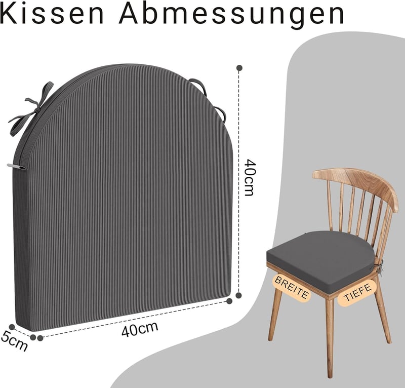 PRIMEPATIO 3002 Ülőpárna szett 2db 50x50cm U alakú sötétszürke