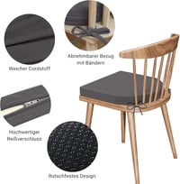 PRIMEPATIO 3002 Ülőpárna szett 2db 50x50cm U alakú sötétszürke 5