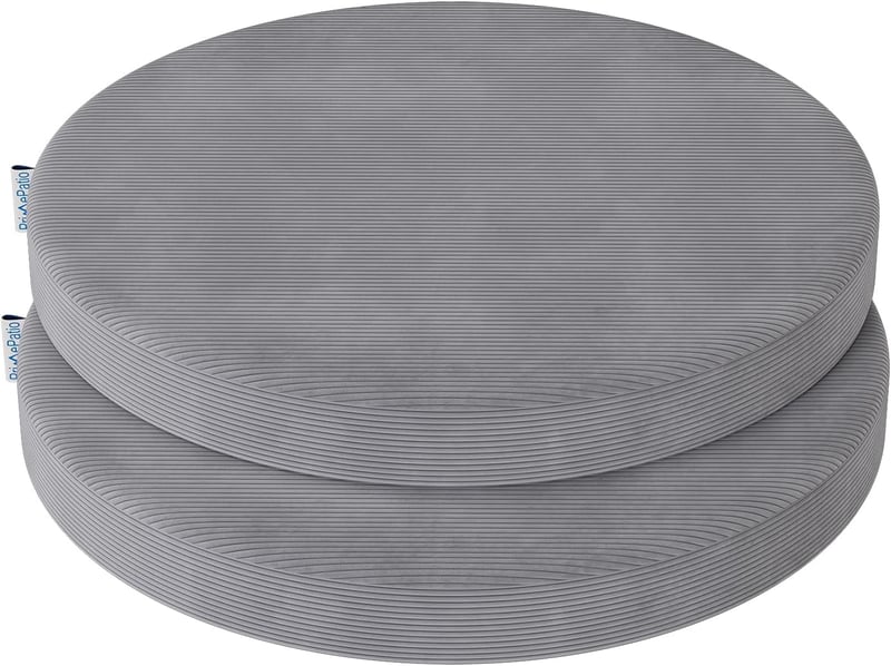 PRIMEPATIO Kerek Ülőpárna Szett 2db Világosszürke 40x40x5cm