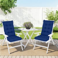 PRIMEPATIO Pernă pentru scaun de exterior cu spătar înalt, 120x45 cm, grosime 8 cm, impermeabilă, capitonată, cu șnururi de prindere, pentru scaune de grădină, terasă sau dining din ratan 6