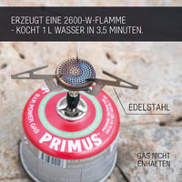 PRIMUS Express Gázfőző Kemping Túrázás Outdoor Főzőlap Izobután Gáz Rozsdamentes Acél Ezüst 96g 5