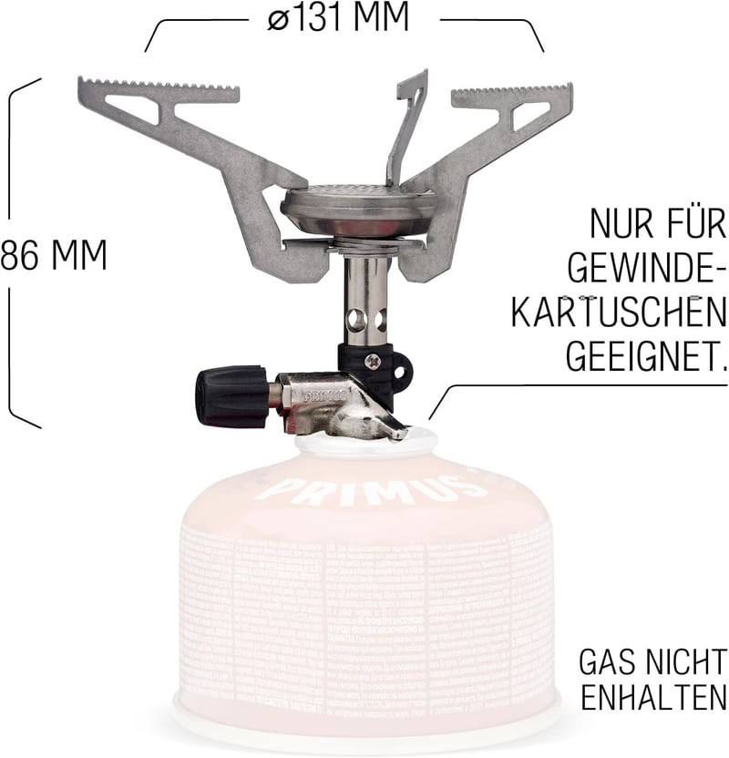 PRIMUS Express Gázfőző Kemping Túrázás Outdoor Főzőlap Izobután Gáz Rozsdamentes Acél Ezüst 96g
