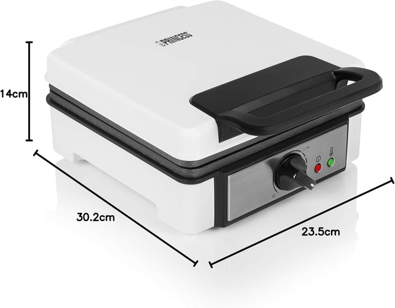 Princess 1200W Belgawaffle Sütő Állítható Hőfokkal és Tapadásmentes Bevonattal