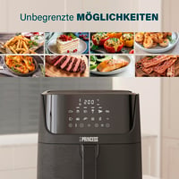 Friteuză cu aer cald digitală Princess 182061, 6,5 L, cu separator, 12 programe, ecran tactil, economie de energie de 60%, gătire fără ulei, negru 4