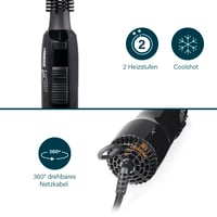 Perie pentru coafat Princess 529202 Cool Curl CC 300 - cu 2 capete de perie, funcție Cool Shot, negru, pentru toate tipurile de păr, 1 buc. 5